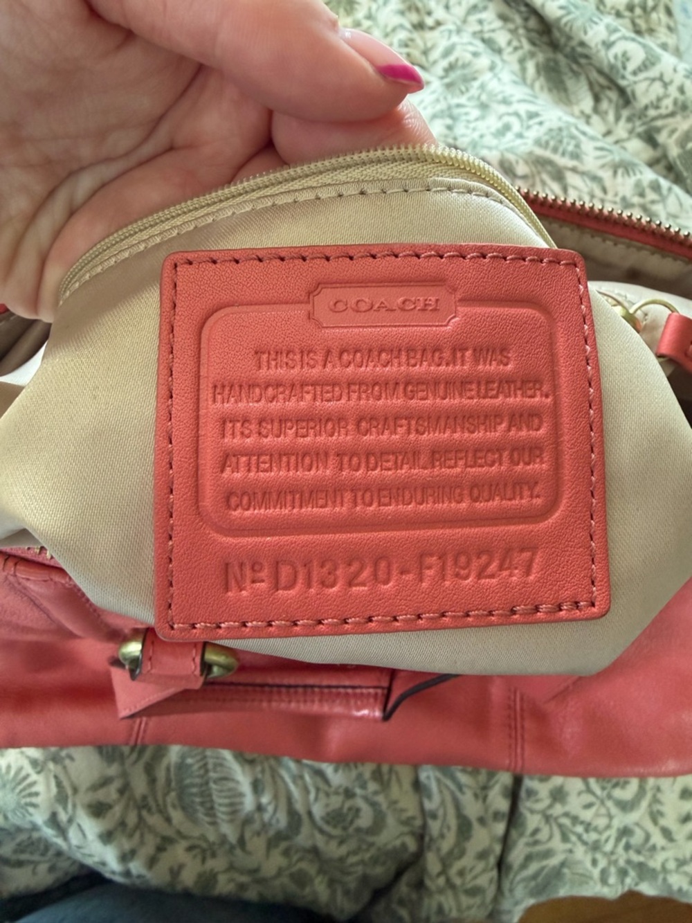 Coach Ashley Coral Shoulder Bag - Picture 4 of 7